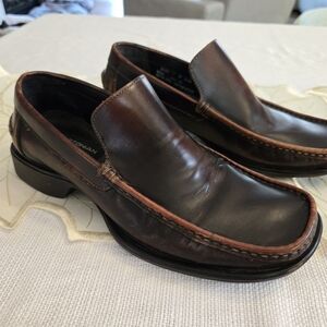 Bostonian Dark Brown Leather Slip-On Loafers
